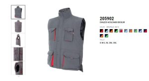 CHALECO 205902 GRIS ROJO