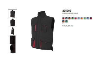 CHALECO 205902 NEGRO ROJO