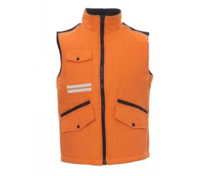 CHALECO PONGEE RIPSTOP NARANJA NEGRO