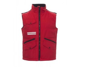 CHALECO PONGEE RIPSTOP ROJO NEGRO
