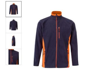 CHAQUETA POLAR 201504 AZUL NAVI NARANJA