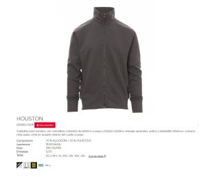 SUDADERA HOUSTON PERCHADA HUMO